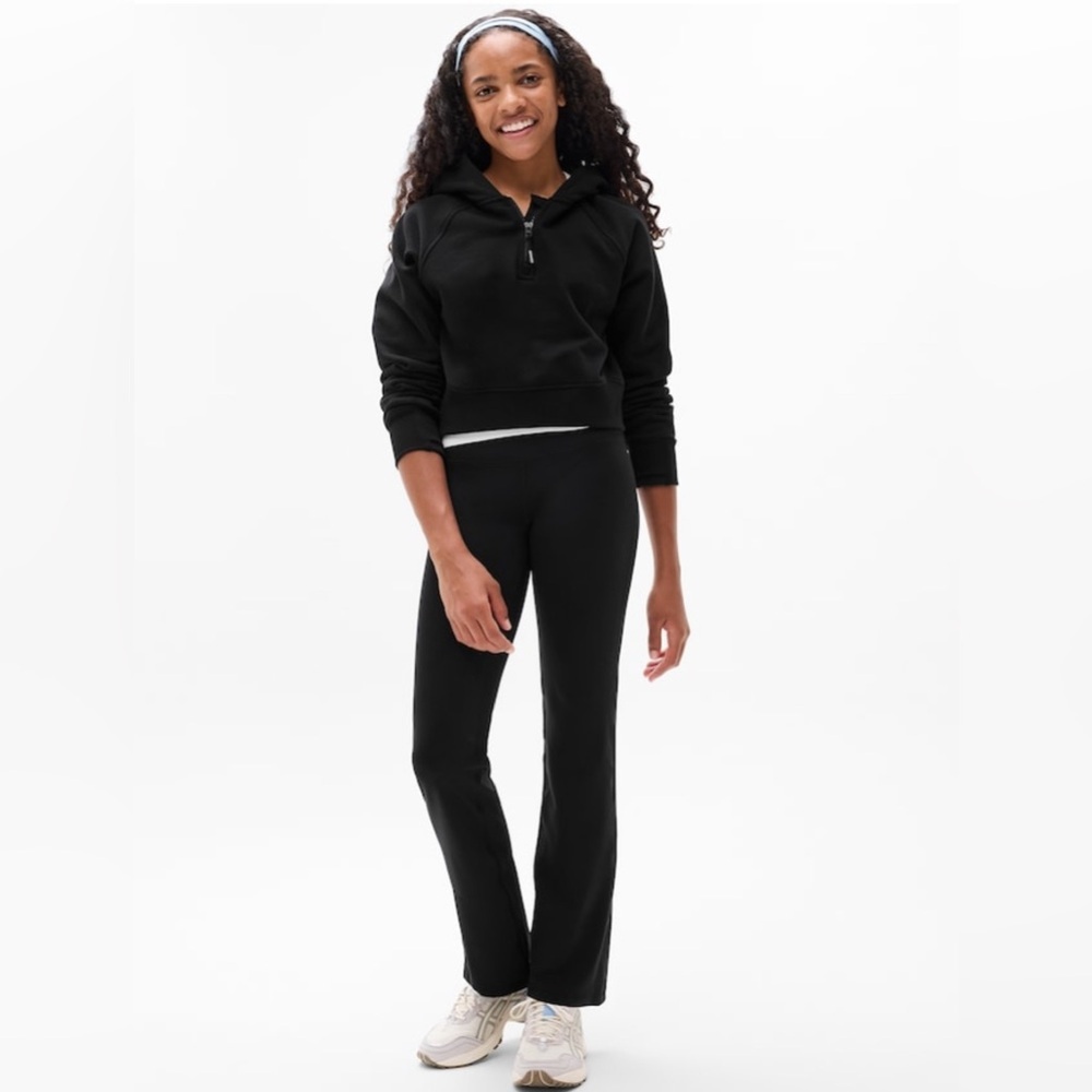 NWT Athleta Girl Chit Chat Straight Leg Black Pant Sz L/12